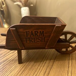 Farm fresh wooden wheelbarrow garden rustic measurements in photos telef…